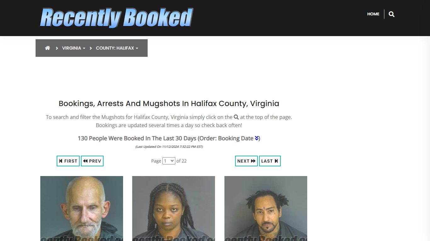 Recent bookings, Arrests, Mugshots in Halifax County, Virginia